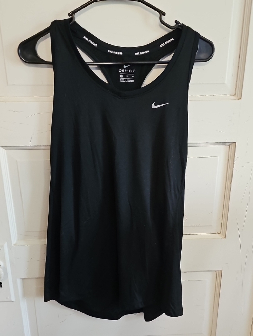 Nike Black Dri-FIT Athletic Tank with White Swoosh